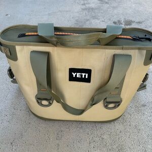YETI Tan and Green Men's Bag